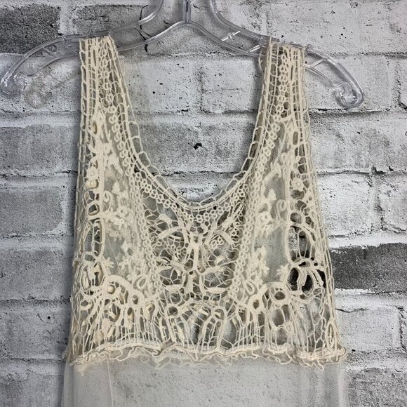 Suzy Shier Sheer Mesh Croquet Beach Coverup Tank Dress - Picture 6 of 11